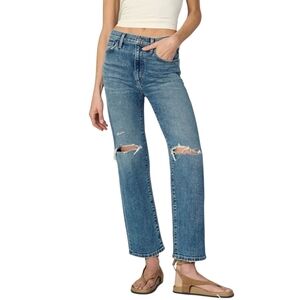 NWT Joe's Jeans The Blake High Rise Distressed Wide Leg Cropped Denim Jeans 29